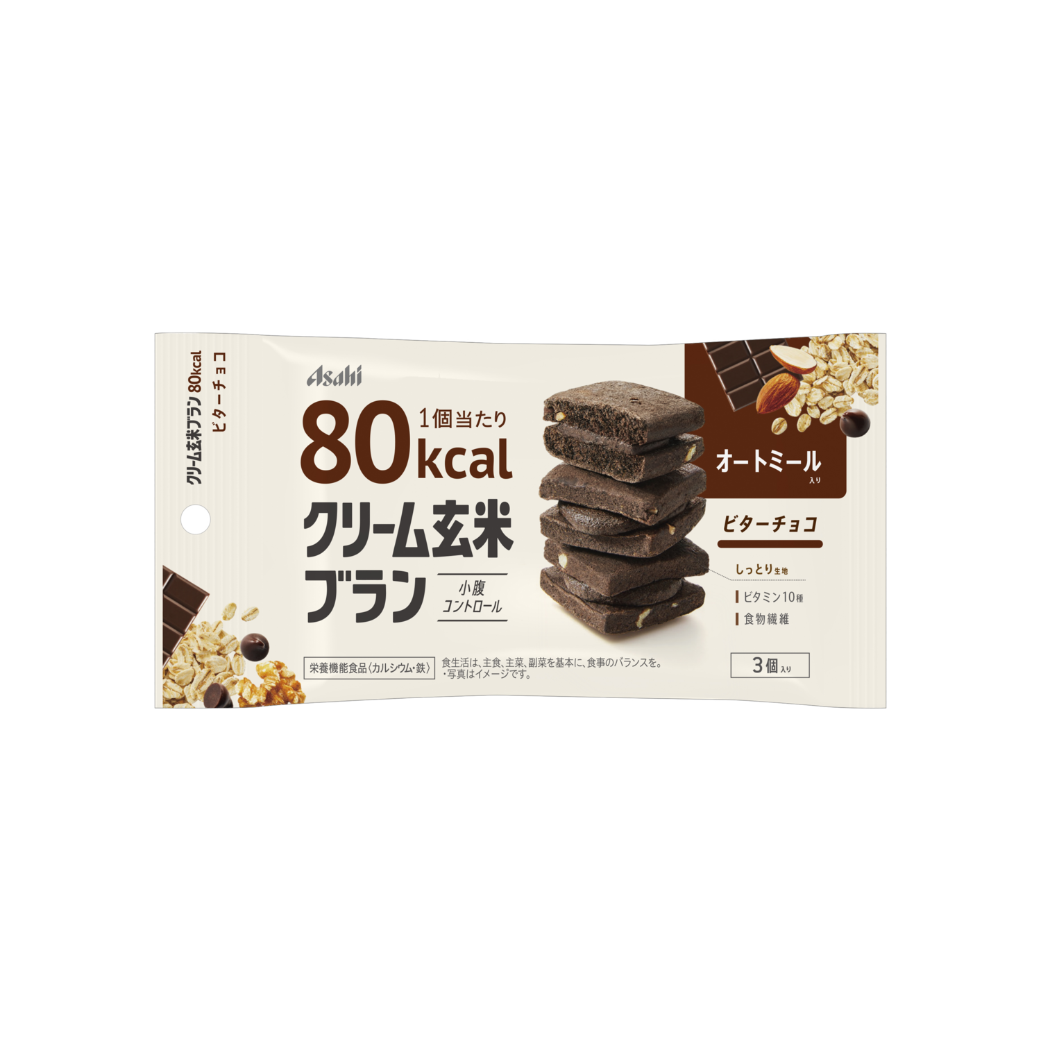 Asahi 80kcal Chocolate Genmai Brownie (54G)