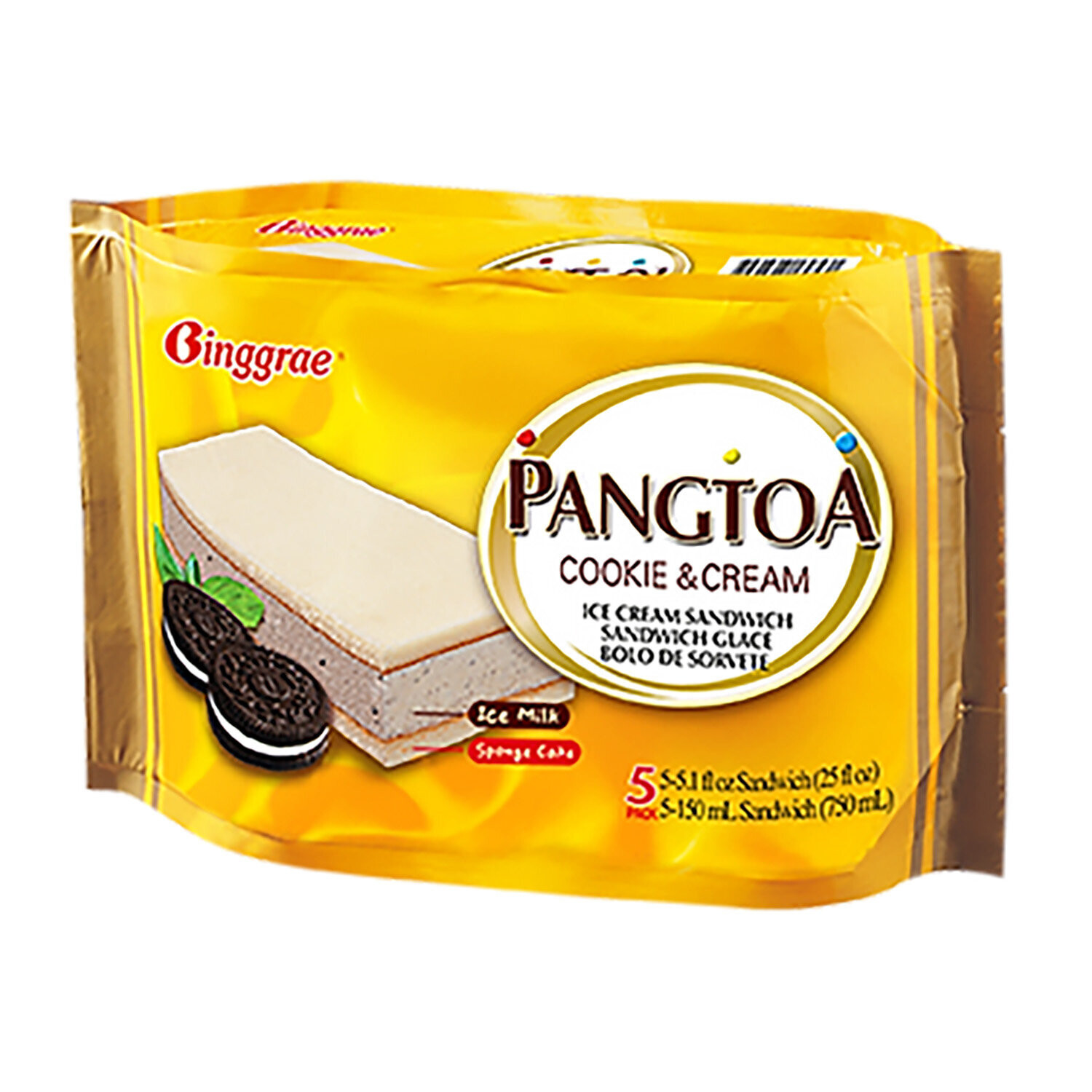 Binggrae Pangtoa Cookie & Cream Sandwich Ice Cream