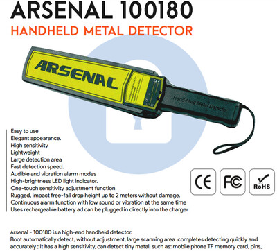 Arsenal Branded Handheld Detector &amp; Scanner.