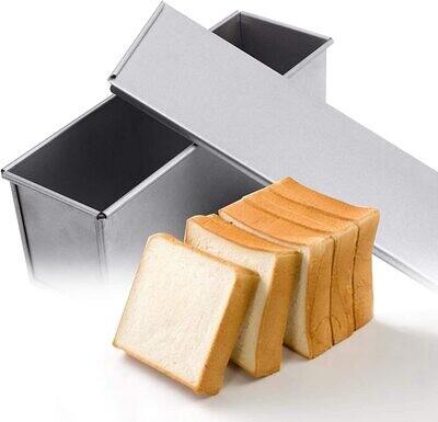 TSM best quality Zinc plated Steel Sheet Alloy Bread and Loaf Baking Pan with Lid cover for breads and cake baking. Variation Size LARGE