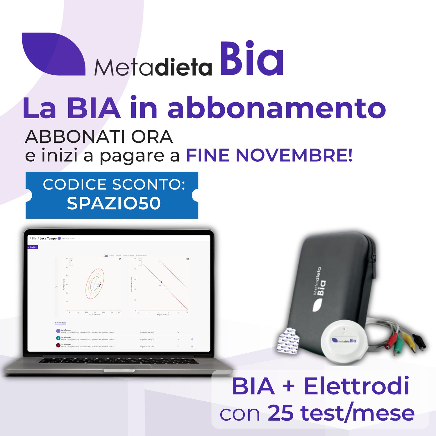 Metadieta BIA da 25 test al mese