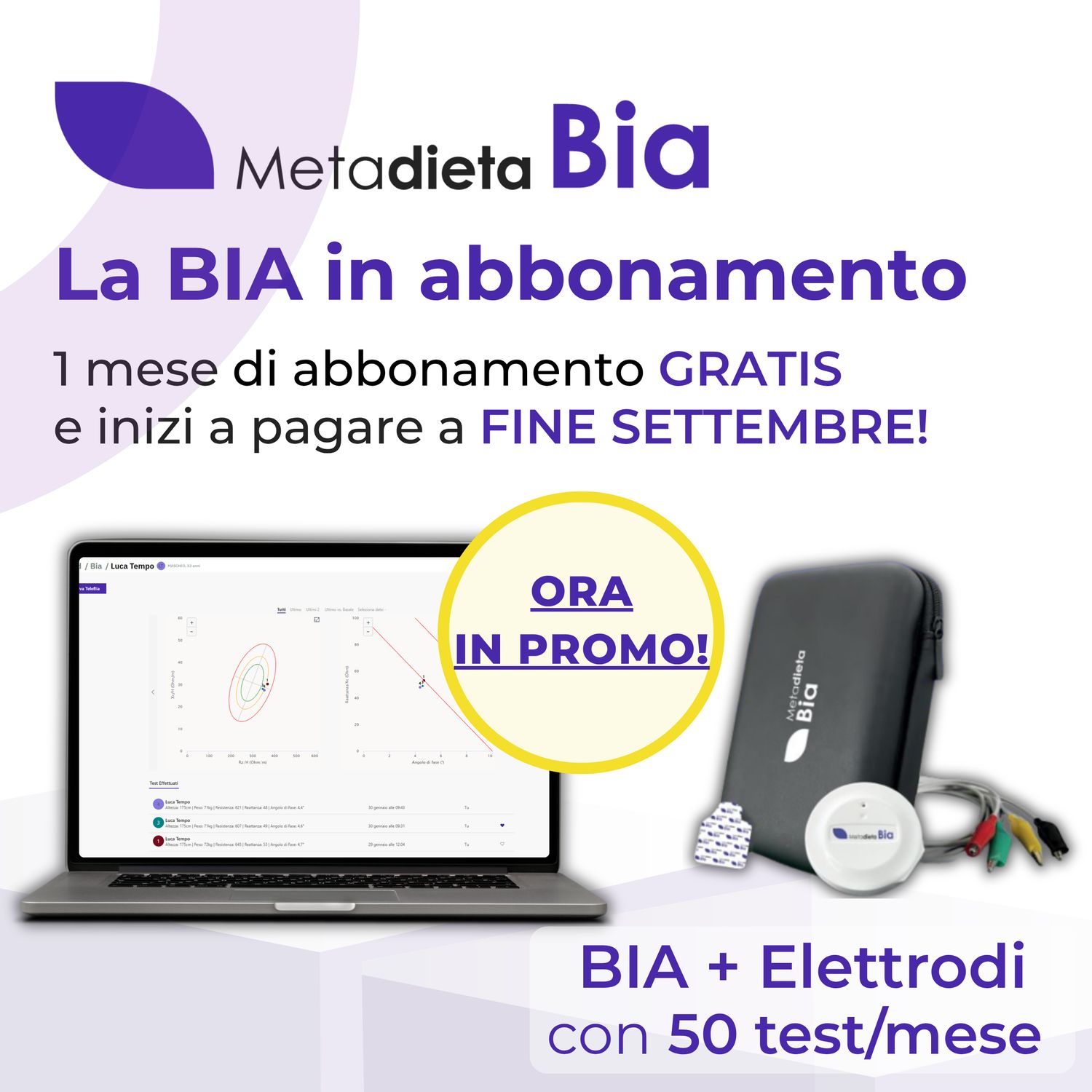 Metadieta BIA da 50 test al mese Metadieta BIA da 50 test al mese