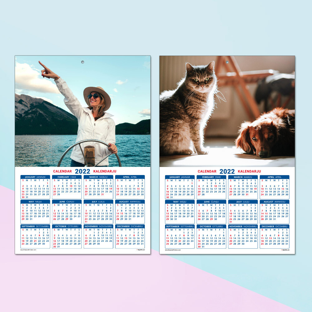 Collage Single Page A3 Photo Wall Calendar