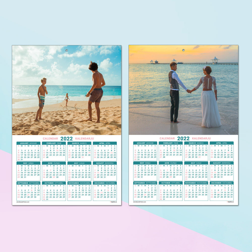 Collage Single Page A3 Photo Wall Calendar