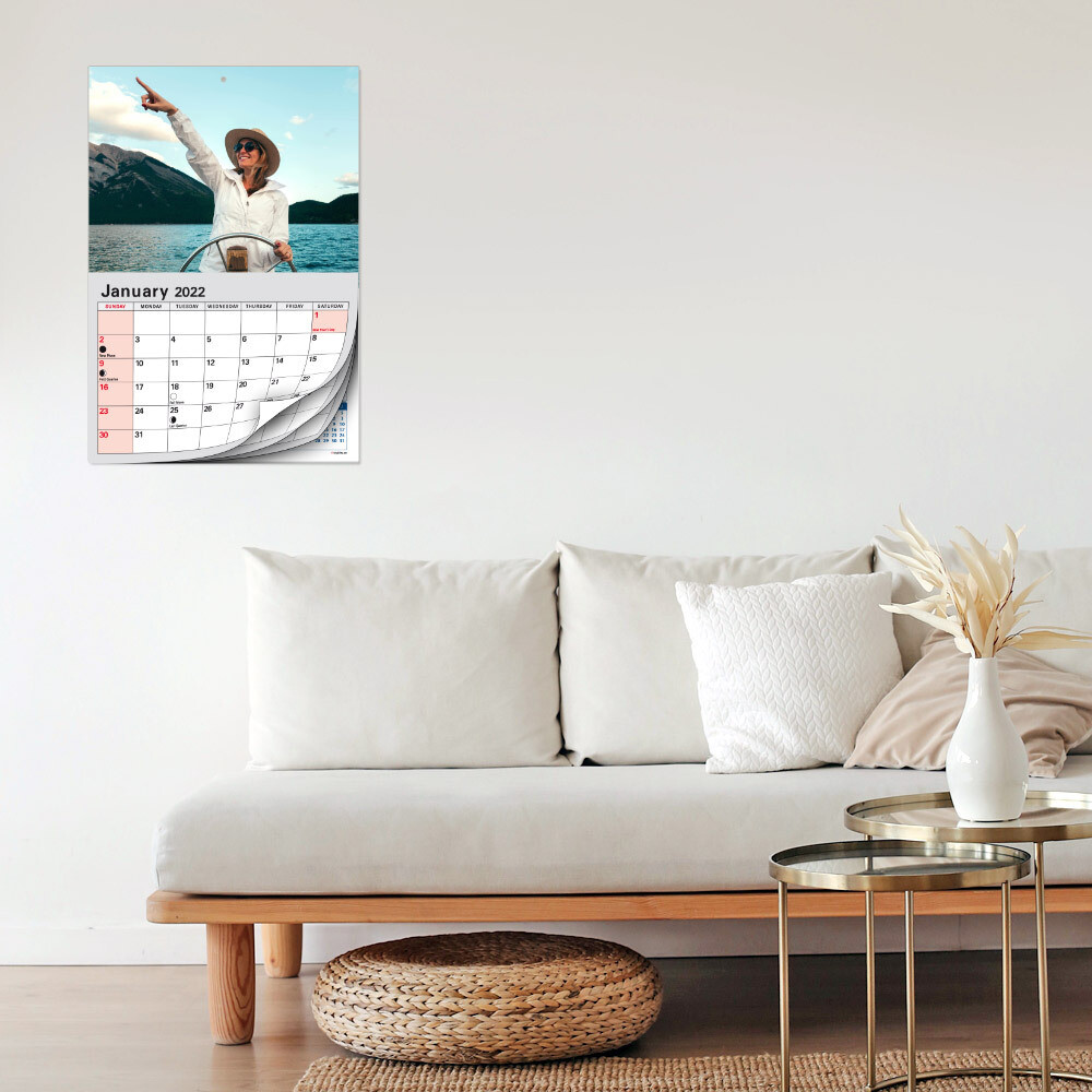 Personalised Photo Wall Calendar with Tear-off Months