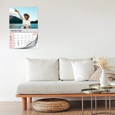 Personalised Photo Wall Calendar with Tear-off Months