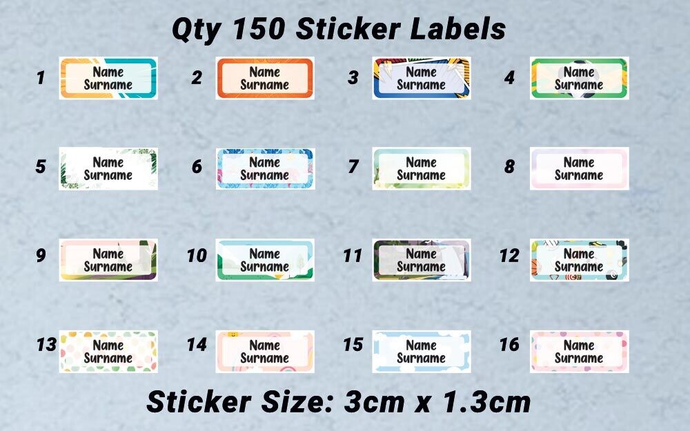 Small Label Sticker Pack (150 pcs)
