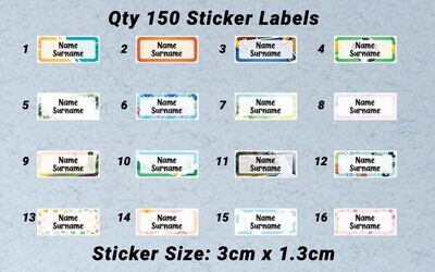 Small Label Sticker Pack (150 pcs)
