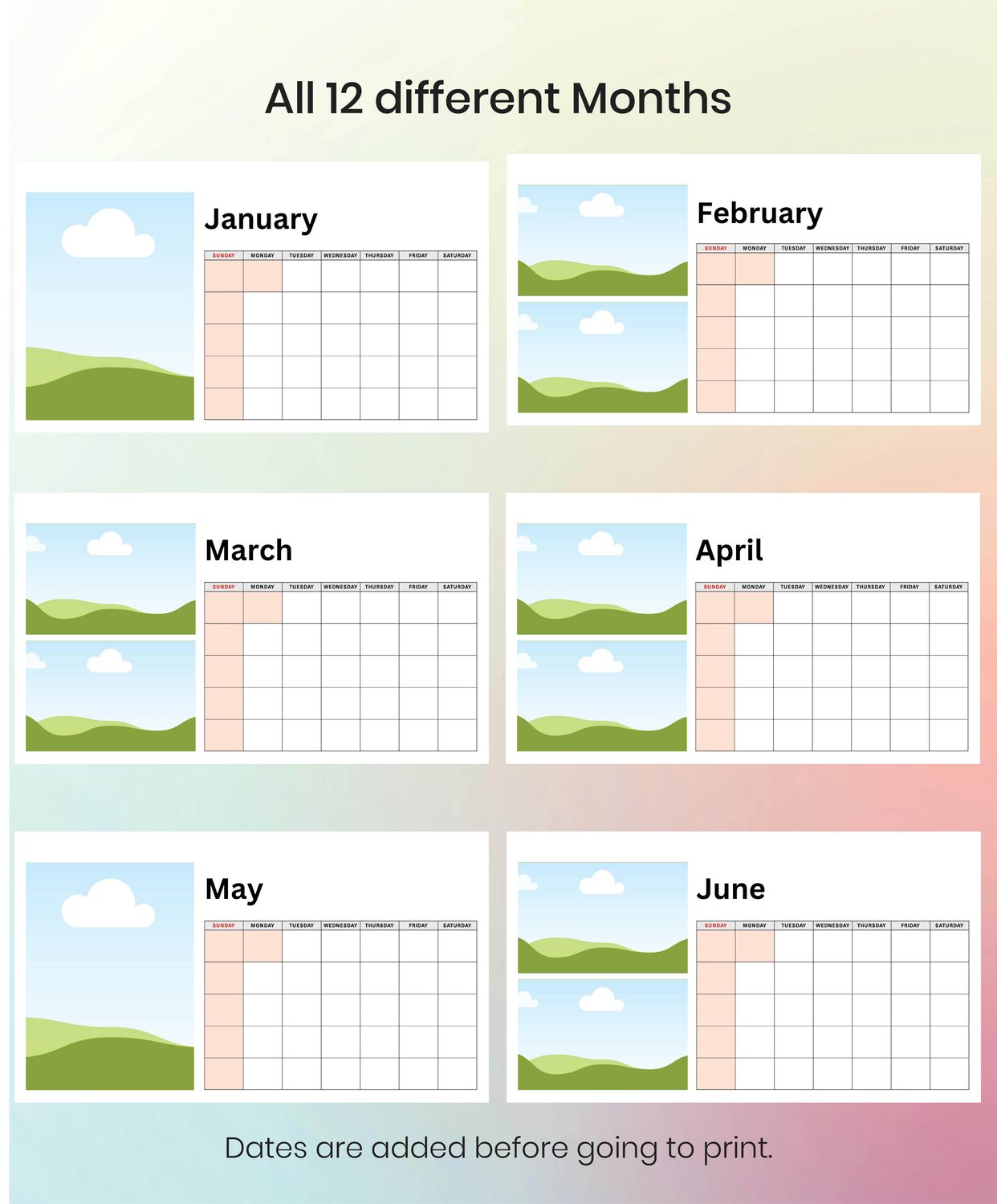 Personalised Desk Calendar