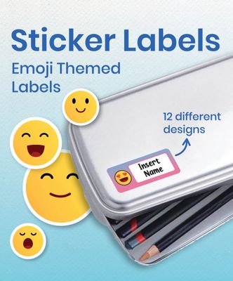 Emoji Themed Small Label Sticker Pack (150 pcs)