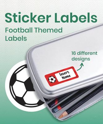 Football Themed Small Label Sticker Pack (150 pcs)