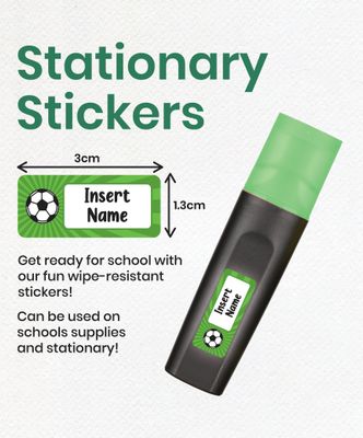 Football Themed Small Label Sticker Pack (150 pcs)