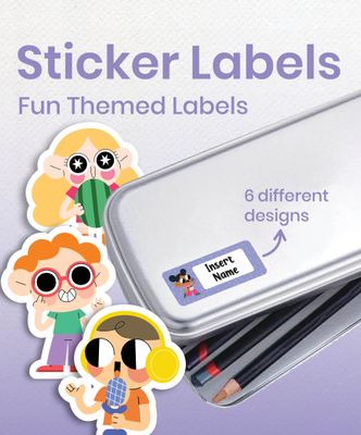 Fun Themed Small Label Sticker Pack (150 pcs)