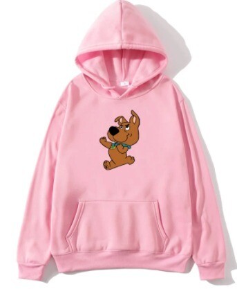 CUTE pink hoodie with scrappy doo icon