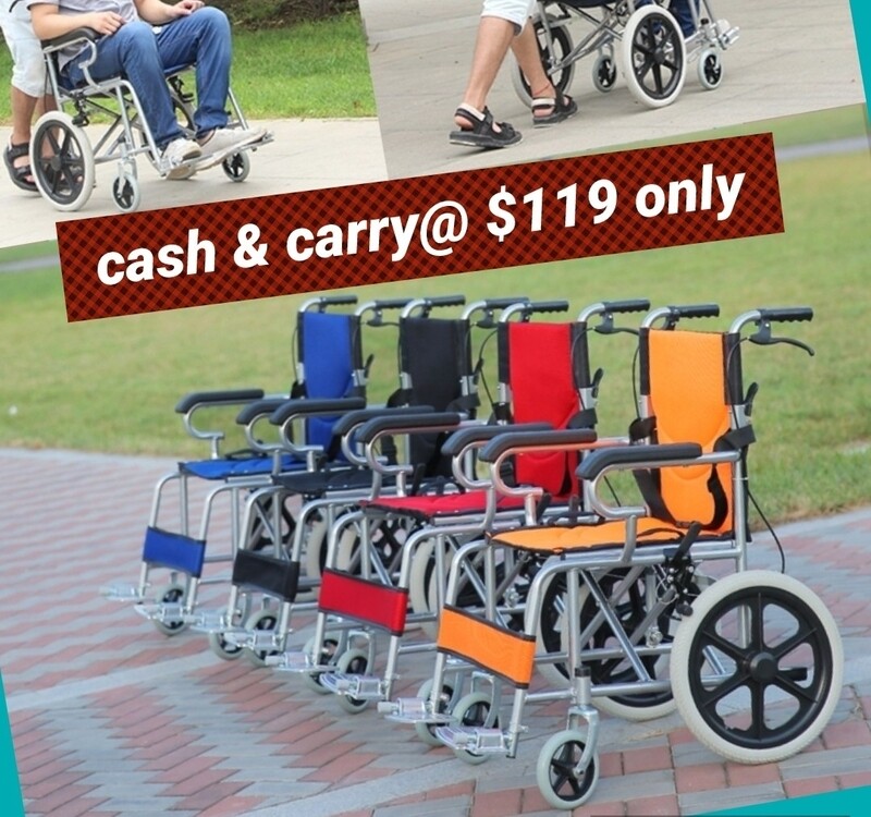 Foldable Lightweight Wheelchair Pushchair