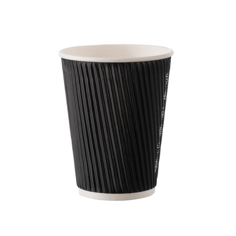 350ml Ripple (Box of 1000)- Cups- Black