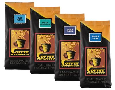 Flavoured Coffee Combo- 4 x 250g Variety