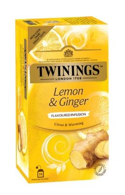 Twinings Lemon &amp; Ginger- 4 x 20's (80 Tea Bags)