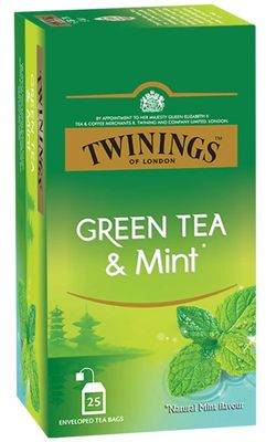 Twinings Green Tea &amp; Mint- 12 x 25's (300 Tea Bags)
