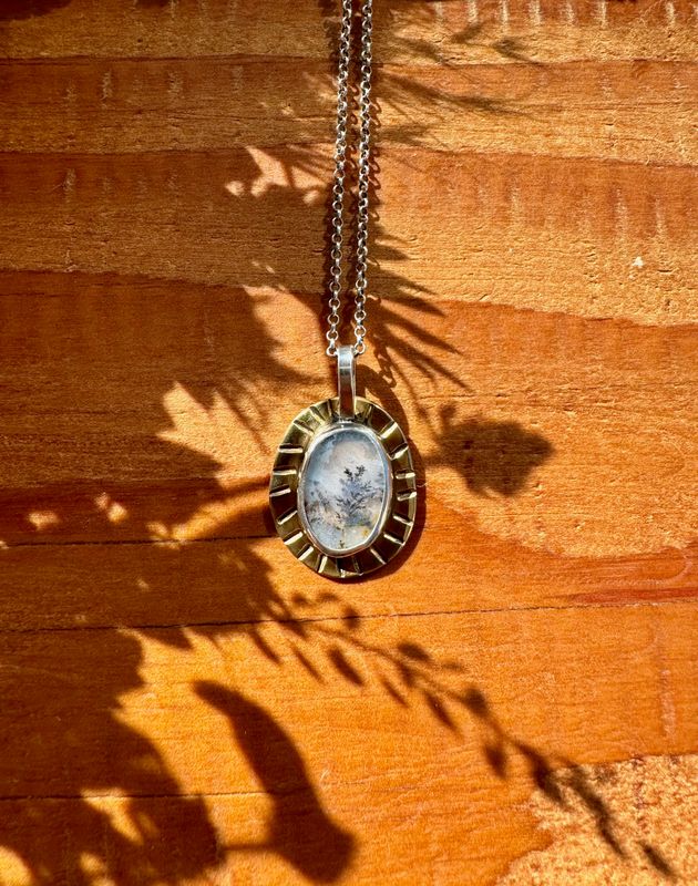 Dendritic Agate Opal pendant