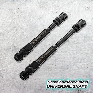 JunFac JunFac Scale Hardened Steel Universal Shafts for Axial SCX10 II Kit (288-313mm W/B)