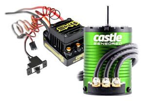 Castle Sidewinder 4 Waterproof Sensorless ESC, w/ 1410-3800kv Sensored Motor