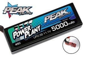 Peak Racing Power Plant 5000 11.1V 45C Lipo Battery w/ Deans Connector PEK00553