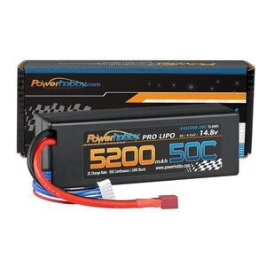 PH 4S 14.8V 5200mAh 50C LiPo Battery Hard Case 4-Cell w/ Deans Plug PHB4S520050CDNSHC
