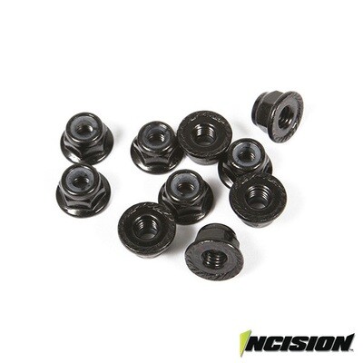 Incision 4mm Flanged Wheel Locknuts (10)