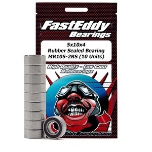 Fast Eddy 5x10x4 Rubber Sealed Bearing MR105-2RS (10 Units) TFE275