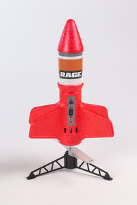 RAGE Spinner Missile X - Red Electric Free-Flight Rocket with Parachute RGR4131R