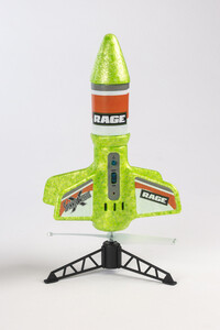 RAGE Spinner Missile X - Green Electric Free-Flight Rocket with Parachute RGR4131G