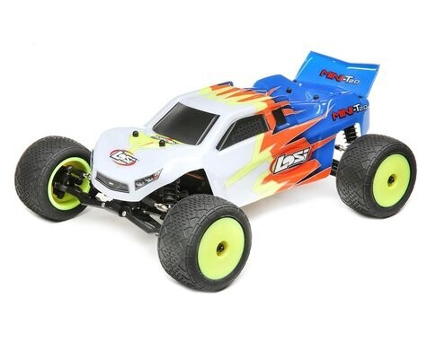 Losi Mini-T 2.0 1/18 RTR 2wd Stadium Truck (Blue/White) w/2.4GHz Radio, Battery &amp; Charger LOS01015T2