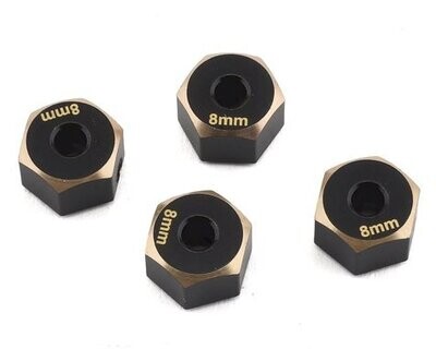 Samix SCX10 II Brass 12mm Hex Adapter (4) (8mm) SAMSCX2-4063-8