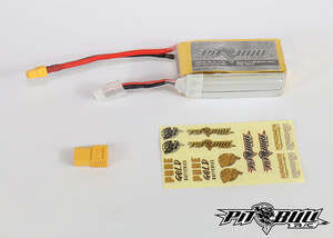 Pit Bull Tires Pure Gold 3S 80C Softcase Shorty LiPo (11.4V/4300mAh) w/Battery Life Indicator &amp; XT60 Connector PBTPBB43A80C3S