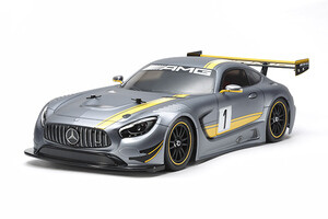 Tamiya 1/10 RC TT02 Mercedes AMG GT3 Touring Car Kit, w/HobbyWing THW 1060 ESC TAM58639-60A