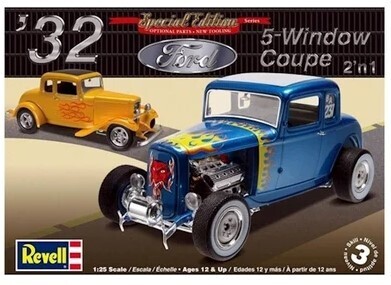 Revell Germany 1/25 &#39;32 Ford 5 Window Coupe 2 &#39;n 1 RMX854228