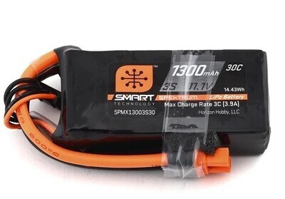 Spektrum RC 3S Smart LiPo Battery Pack w/IC3 Connector (11.1V/1300mAh) SPMX13003S30M