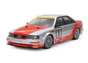 Tamiya 1/10 RC TT-02 1992 Audi V8 Touring Model Kit, w/ Hobbywing THW 1060 ESC TAM58699-60A TAM58699-A