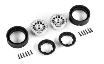 Traxxas 1.0&quot; Micro Method Beadlock Rims (Silver) (2) (TRX-4M) (2) TRA9781-SATIN