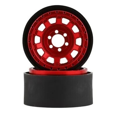 Vanquish Products KMC KM236 Tank 2.2&quot; Beadlock Crawler Wheels (Red) (2) VPS08704