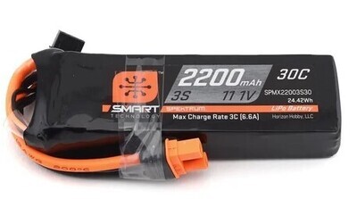 Spektrum RC 3S Smart LiPo 30C Battery Pack w/IC3 Connector (11.1V/2200mAh) SPMX22003S30