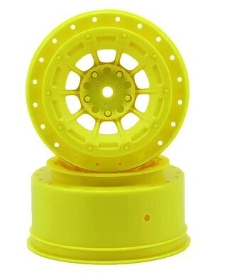 JConcepts 12mm Hex Hazard Short Course Wheels w/3mm Offset (Yellow) (2) (SC5M) JCO3344Y