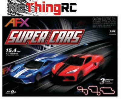 AFX Super Cars Set 15ft Track Mega G+ Chassis,Tri-Pack AFX22032