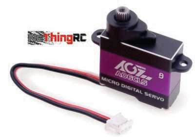AGFRC A06CLS Purple v.2 Digital Coreless HV Servo (Fits MRZ, MRT, RX28, GLR, GL-GT, GL-F1) w/ Aluminum Servo Horn FSA06CLSv2