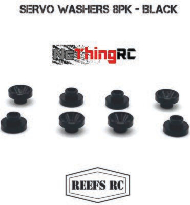 Reefs RC Servo Washers 8pk- Black SEHREEFS48