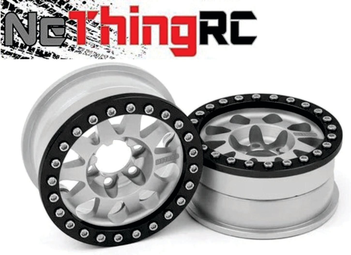 Vanquish Products Method 101 V2 1.9 Beadlock Crawler Wheels (Silver/Black) (2) VPS07757