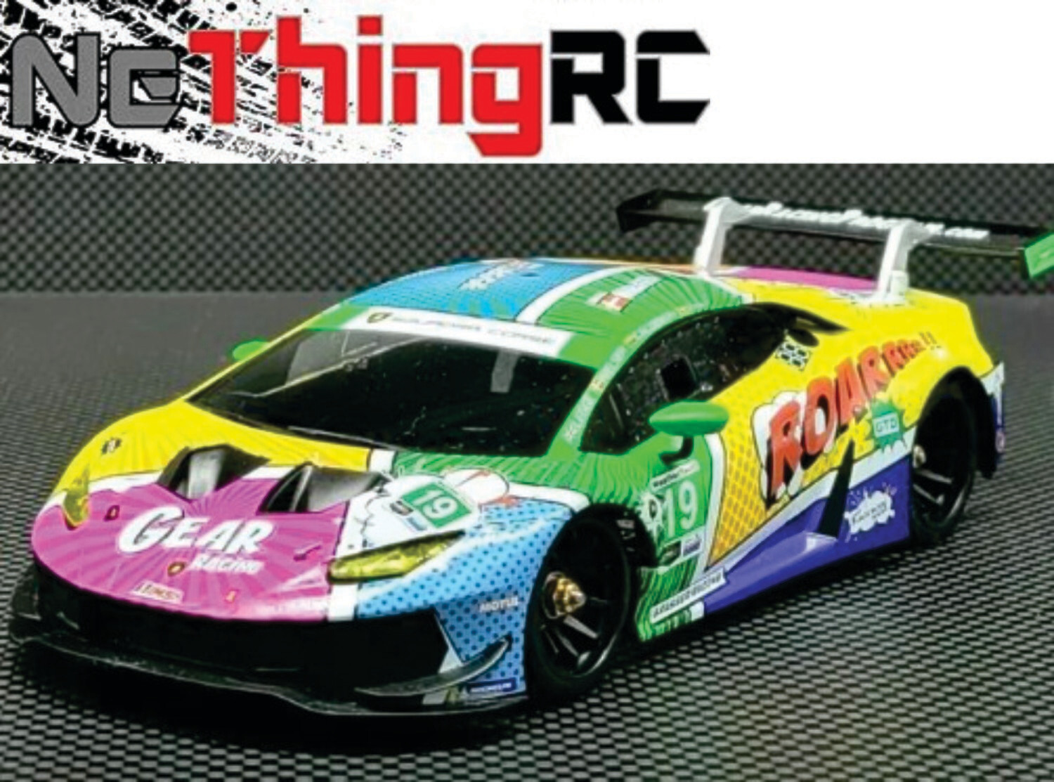 GL Racing (#19 &#39;Colorful POW&#39;) Limited Production Body Collection - Lamborghini Huracan GT3 GL-LBO-GT3-004