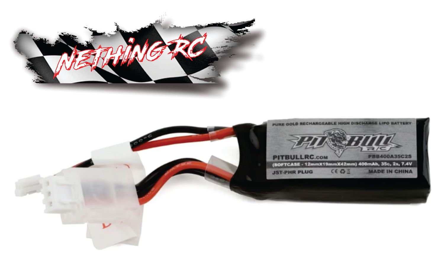 Pit Bull Tires Pure Gold SCX24 2S 35C Softcase LiPo Battery (7.4V/400mAh) PBTPBB400A35C2S