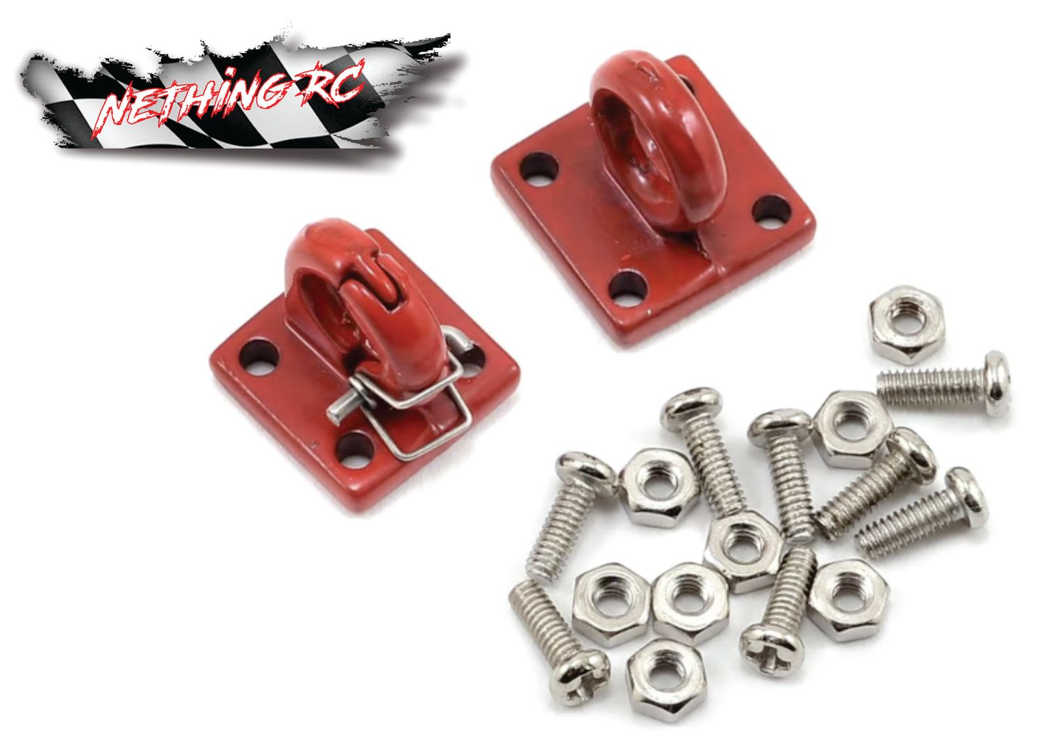 Yeah Racing 1/10th Four Bolt Tow Ring (Red) (2) YEA-YA-0462RD